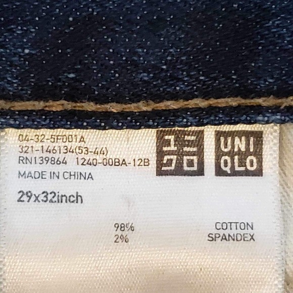 Uniqlo Redline Selvedge Jeans 29X27 Dark Slim Straight Kaihara Dark Wash - Picture 5 of 13